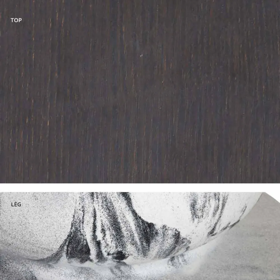 Runder Tisch im klassischen Design mit Platte aus Ø140 und HPL - 19. Jahrhundert von Slide Viadurini