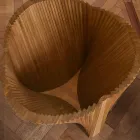 Runder Designtisch aus Glas und geölter Esche Made in Italy - Madame Viadurini