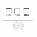 Runder Designtisch aus Glas und geölter Esche Made in Italy - Madame Viadurini