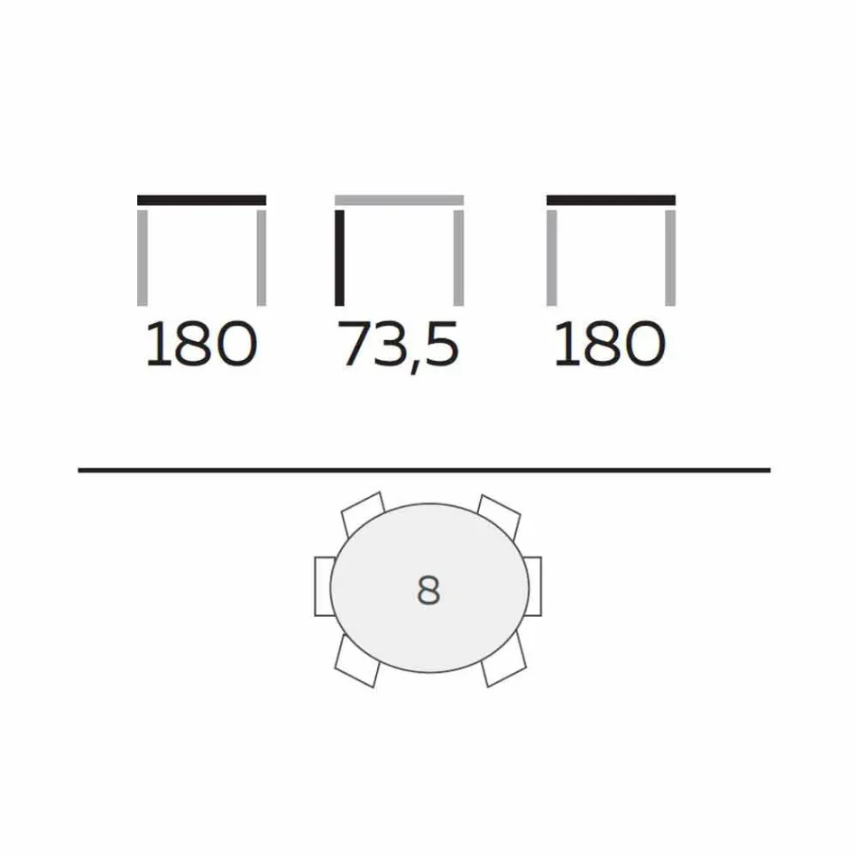 Runder Designtisch aus Glas und geölter Esche Made in Italy - Madame Viadurini
