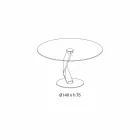 Runder Tisch in modernem Design aus extra klarem Glas made in Italy - Akka Viadurini