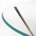 Moderner runder Tisch mit Glasplatte und Adele-Marmorsockel Viadurini