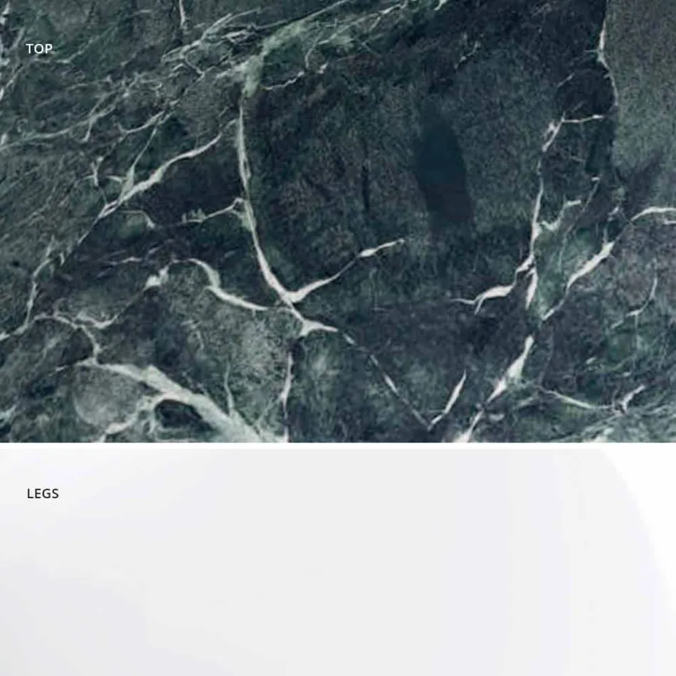 Moderner runder Tisch aus Carrara-Marmor und Marquinia, hergestellt in Italien – Dollars Viadurini