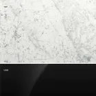 Moderner runder Tisch aus Carrara-Marmor und Marquinia, hergestellt in Italien – Dollars Viadurini