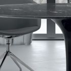 Moderner runder Tisch aus Marquinia-Marmor, hergestellt in Italien – Dollars Viadurini