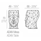 Tisch / Hocker Adan by Vondom Design aus Polyethylen Viadurini