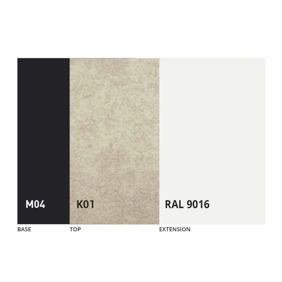 Runder Esstisch ausziehbar bis 165 cm mit Keramikplatte - Pistolero Viadurini