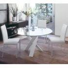 Runder Designtisch d.150 Kristallplatte made in Italy Cristal Viadurini