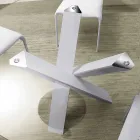 Runder Designtisch d.150 Kristallplatte made in Italy Cristal Viadurini