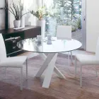 Runder Designtisch d.160 Kristallplatte made in Italy Cristal Viadurini