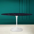 Tulpentisch Eero Saarinen H 74 Oval aus Keramik Noir Laurent Made in Italy - Scharlachrot