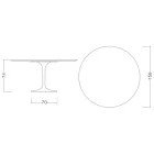 Tulpentisch Eero Saarinen H 73 aus Calacatta Michelangelo Made in Italy - Scharlachrot Viadurini