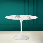 Tulpentisch Eero Saarinen H 73 aus unsichtbarer ausgewählter Keramik Made in Italy - Scharlachrot Viadurini