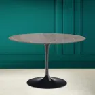 Tulpentisch Eero Saarinen H 73 aus Keramik Pietra Grau Made in Italy - Scharlachrot Viadurini