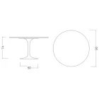 Tulpentisch Eero Saarinen H 73 aus Keramik Rem Made in Italy - Scharlachrot Viadurini