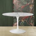 Tulpentisch Eero Saarinen H 74 aus Arabescato-Marmor Made in Italy - Scarlet
