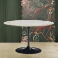 Eero Saarinen H 74 Tulip Tisch in Gold Calacatta Marmor Made in Italy - Scarlet