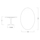 Tulpentisch Eero Saarinen H 73 Oval aus Keramik Invisible Select Made in Italy - Scharlachrot Viadurini