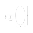 Tulpentisch Eero Saarinen H 73 Oval aus schwarzer Keramik Soft Made in Italy - Scharlachrot Viadurini