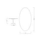 Tulpentisch Eero Saarinen H 73 Oval aus Keramik Noir Laurent Made in Italy - Scharlachrot Viadurini