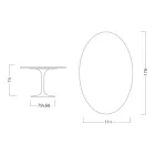 Tulpentisch Eero Saarinen H 73 Oval aus Keramik Rem Made in Italy - Scharlachrot Viadurini