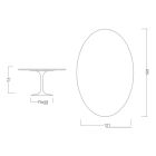 Tulpentisch Eero Saarinen H 73 Oval aus Rem-Keramik, hergestellt in Italien – Scharlachrot Viadurini