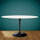 Tulpentisch Eero Saarinen H 73 Oval aus Keramik Rem Made in Italy - Scharlachrot Viadurini