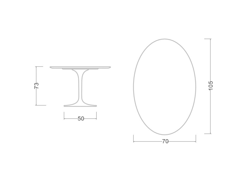 Tulpentisch Eero Saarinen H 73 Oval aus schwarzem Marquinia-Marmor, hergestellt in Italien – Scharlachrot Viadurini