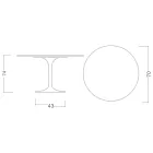 Tulpentisch Eero Saarinen H 73 Rund aus Keramik Kira Made in Italy - Scharlachrot Viadurini