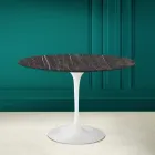 Tulpentisch Eero Saarinen H 73 Rund Keramik Noir Wunsch Made in Italy - Scharlachrot Viadurini