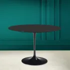 Tulpentisch Eero Saarinen H 73 Rund aus Keramik Noir Soft Made in Italy - Scharlachrot Viadurini