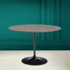 Tulpentisch Eero Saarinen H 73 Rund aus Keramik Pietra Grau Made in Italy - Scharlachrot Viadurini