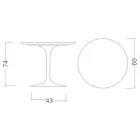 Tulpentisch Eero Saarinen H 73 Rund Keramik Sirius Made in Italy - Scharlachrot Viadurini