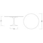 Tulpentisch Eero Saarinen H 73 rund aus Statuarietto Carrara-Marmor Viadurini