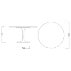 Tulpentisch Eero Saarinen H 73 Rund in absolutem Schwarz Made in Italy - Scharlachrot Viadurini