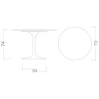 Eero Saarinen Tulip Tisch H 74 mit schwarzer Flüssiglaminatplatte Made in Italy - Scharlachrot Viadurini