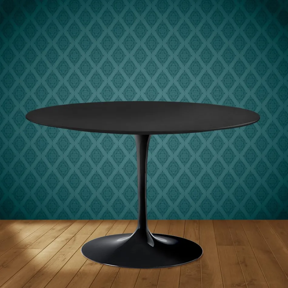 Eero Saarinen Tulip Tisch H 74 in Domoos Keramik Made in Italy - Scharlachrot Viadurini