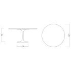 Eero Saarinen Tulpentisch H 74 in Moonè Keramik, hergestellt in Italien - Scharlachrot Viadurini