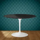 Eero Saarinen Tulip Tisch H 74 in Somnia Keramik, hergestellt in Italien - Scharlachrot Viadurini