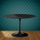 Eero Saarinen Tulip Tisch H 74 in Somnia Keramik, hergestellt in Italien - Scharlachrot Viadurini