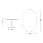 Eero Saarinen Tulpentisch H 74 Oval aus Moonè Keramik, hergestellt in Italien - Scharlachrot Viadurini