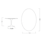 Eero Saarinen Tulip Tisch H 74 Oval aus Somnia Keramik, hergestellt in Italien - Scharlachrot Viadurini