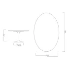 Eero Saarinen Tulip Tisch H 74 Oval aus Somnia Keramik, hergestellt in Italien - Scharlachrot Viadurini