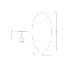 Eero Saarinen Tulip Tisch H 74 Oval aus Somnia Keramik, hergestellt in Italien - Scharlachrot Viadurini