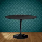 Eero Saarinen Tulpentisch H 74 Rund aus Keramik Domoos Made in Italy - Scharlachrot Viadurini