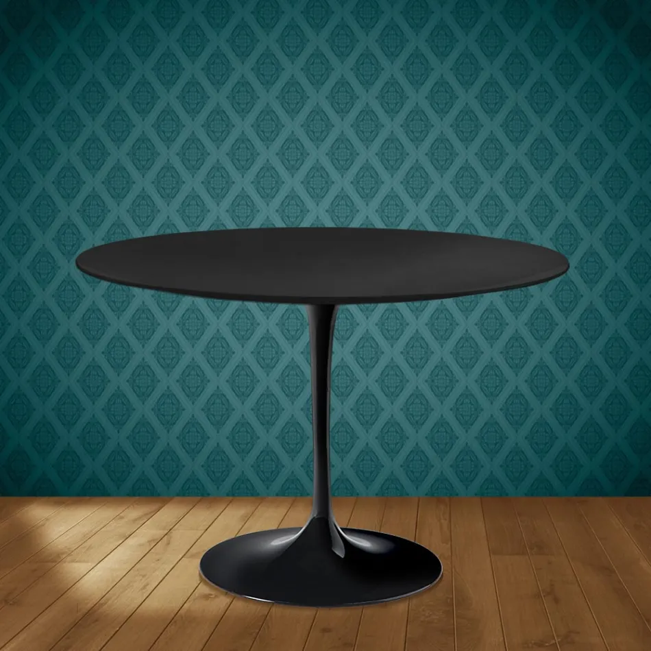 Eero Saarinen Tulpentisch H 74 Rund aus Keramik Domoos Made in Italy - Scharlachrot Viadurini