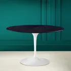 Tulpentisch Saarinen H 73 Rund Keramik Noir Laurent Made in Italy - Scharlachrot Viadurini