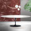Saarinen Tulpentisch H 74 cm in Weiß Florim Keramik - Scharlachrot
