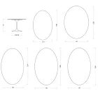Tulip Saarinen Tisch H 74 cm aus Florim Statuario Lucido Keramik – Scharlachrot Viadurini