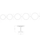 Tulip Saarinen Tisch H 74 cm aus mattierter Florim Statuario Keramik – Scarlet Viadurini